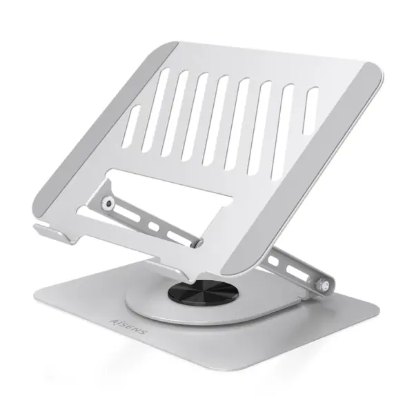 Aisens Soporte Sobremesa XL Giratorio y Ajustable para Portátil/Tablet 10-17" Plata
