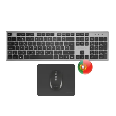 Tacens ZenithWPT Wireless Low Profile Teclado, Mouse y Alfombrilla