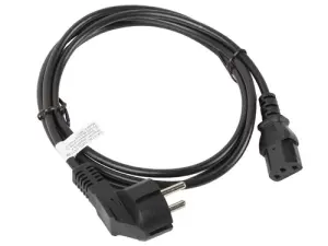 Lanberg Cable De Transmisión C13 Acoplador CEE7/7 Negro 1,8 m
