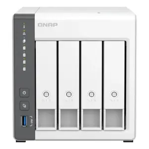 QNAP TS-433 NAS Torre ARM Cortex-A55, 4GB RAM, 4 Bahías 2.5"/3.5", USB, RJ-45 2.5GB