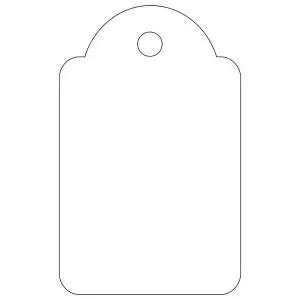 Apli Etiquetas Colgantes Blancas 22 x 35mm - Paquete de 100 Unidades