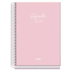 DOHE AGENDA ESCOLAR BASIC SERENITY A5 ESPIRAL DP CARTÓN FORRADO ROSA 2026-2027