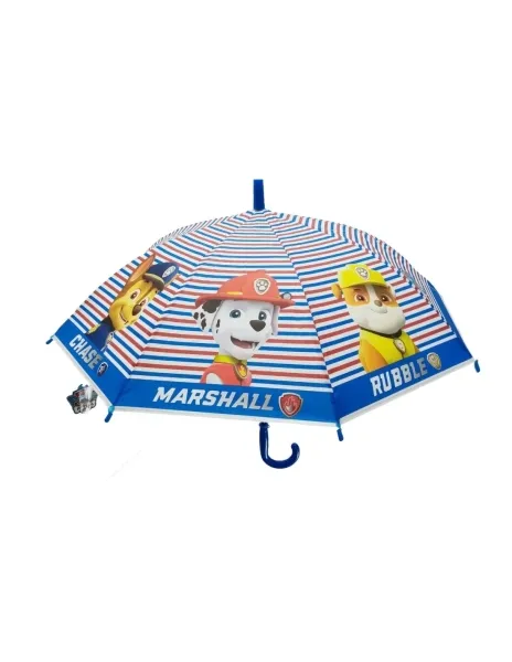 Safta Paraguas Manual Paw Patrol Pups Rule 76cm 8 Paneles Azul PVC Transparente