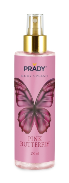 Prady Body Splash Pink Butterfly - Frasco De 250 Ml - Spray Pulverizador