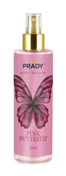 Prady Body Splash Pink Butterfly - Frasco de 250 ml - Spray Pulverizador