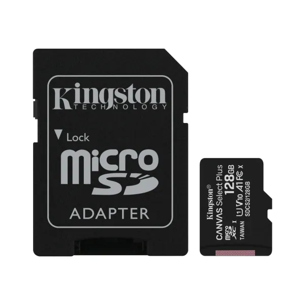 Kingston Tarjeta Micro Sdxc 128Gb Clase 10 100Mb/S Canvas Select Plus + Adaptador Sd