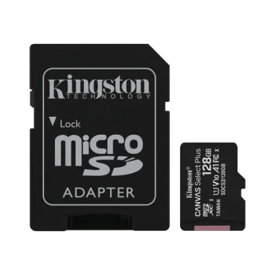 Kingston Memoria SD Micro 128GB Clase 10 con Adaptador Canvas Select Plus 100MB/s