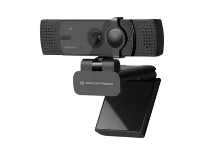 WEBCAM 4K CONCEPTRONIC AMDIS 8.3MP USB 2.26 MM GRAN ANGULAR 120º AUTOFOCUS MICROFONO DUAL ADAPTADOR USB-C