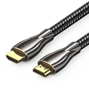 Vention Cable HDMI 2.0 4K ARC 5m Conectores Chapados en Oro Chaqueta Trenzada Negra