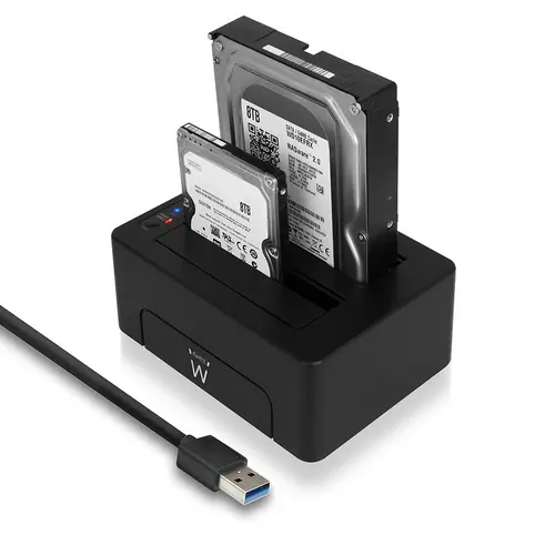 Ewent EW7014 Dock Station Dual 2.5"-3.5" USB 3.1 para SSD/HDD