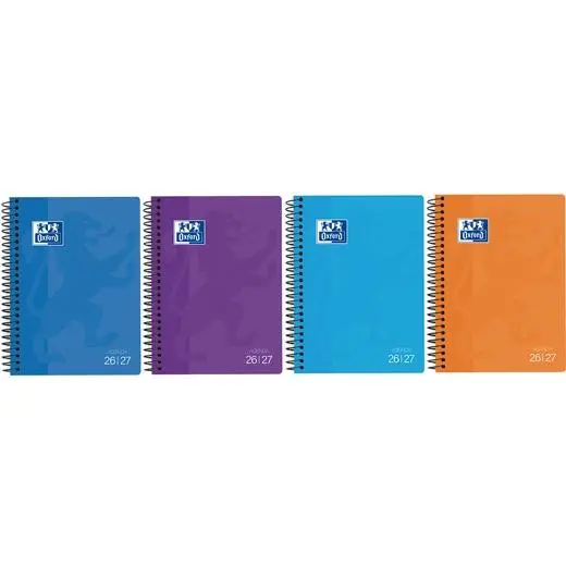 Oxford Agenda Escolar School Espiral 4º Sv T/Plástico C/Surtidos 2026-2027 Catalán