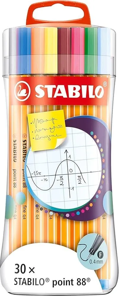 Stabilo Pen 88 Sleeve Colores Surtidos Estuche De Plástico 30 Ud