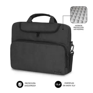 Subblim Maletín Para Portátiles Hasta 15.6" - Protección Air Padding - Resistente Poliéster Oxford - Color Negro