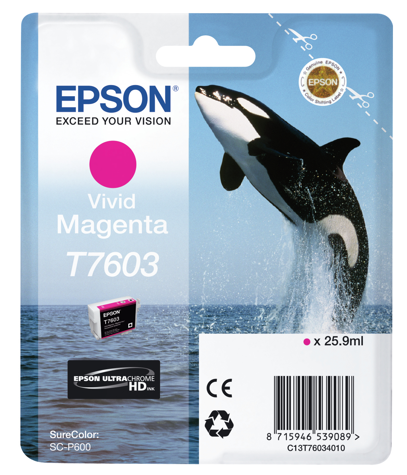 Epson T7603 Magenta Cartucho de Tinta Original - C13T76034010