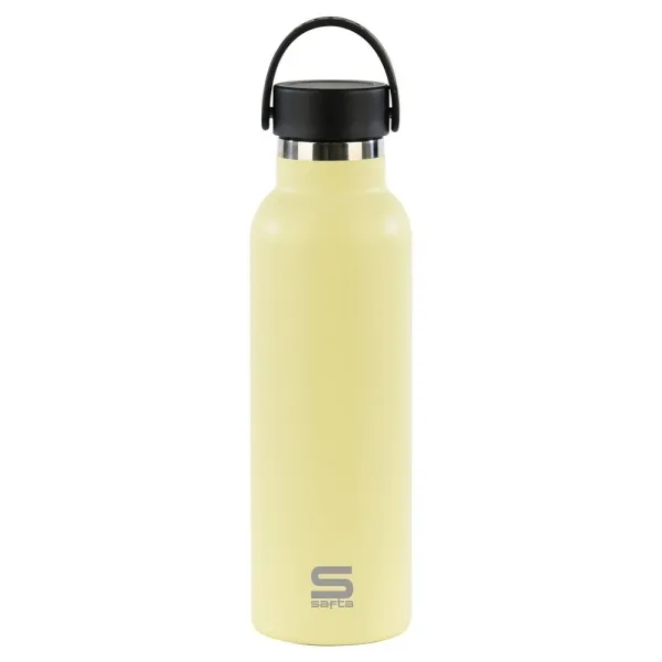 Safta Botella Termo De 600Ml - Acero Inoxidable - Asa Superior - Color Amarillo
