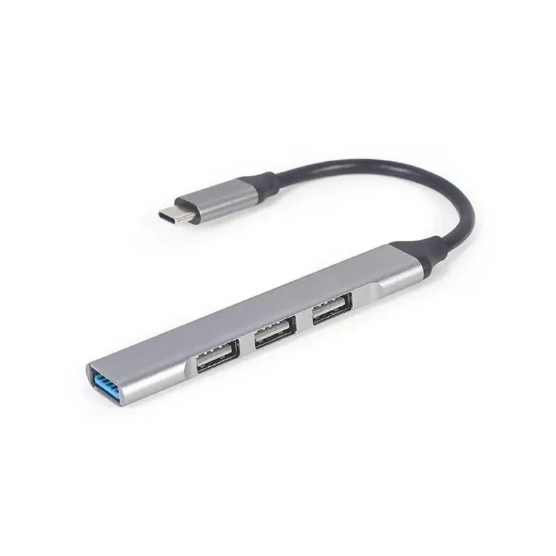 Gembird Hub USB-C 4 Puertos, 1 x USB 3.0 y 3 x USB 2.0