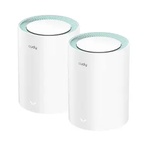 Cudy M1300 Pack de 2 Sistemas WiFi Mesh AC1200 Dual Band, 867Mbps 5GHz, 300Mbps 2.4GHz