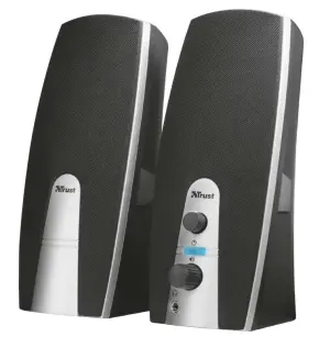 Trust Altavoces 2.0 Mila 5W RMS Autoalimentado USB Conexión Frontal Negro