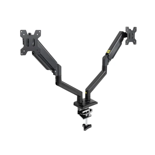Tooq Soporte De Mesa Con Brazos Articulados Para 2 Monitores De 13"-34" - Giratorio E Inclinable - Piston De Gas - Peso Max 10Kg X Brazo - Vesa 100X100Mm