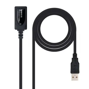 Nanocable Cable Prolongador USB-A 2.0 Macho a Hembra con Amplificador 15m