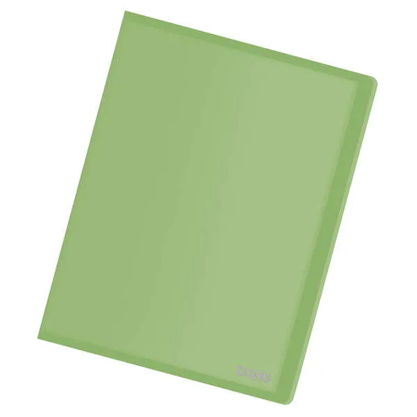 Dohe Carpeta A4 con 20 Fundas Transparentes Soldadas 80mic Tapa Flexible Verde