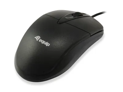 Equip Mouse Óptico USB 3 Botones Negro 1000 DPI