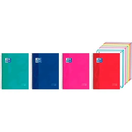 Oxford Cuaderno Europeanbook 10 Xl Classic A4+ 200H 5X5 Write&Erase Tapa Extradura Colores Surtidos