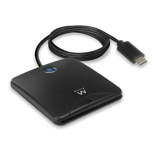 Ewent Lector de Tarjeta Inteligente DNI USB-C Negro