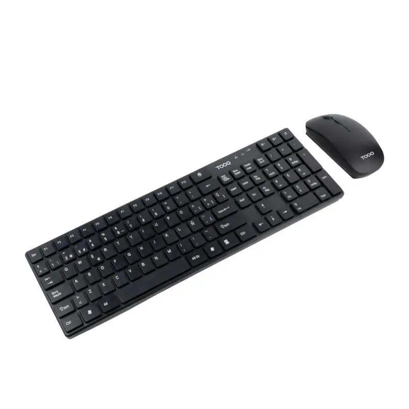 TooQ Teclado Y Ratón Inalámbricos Slim, Negro