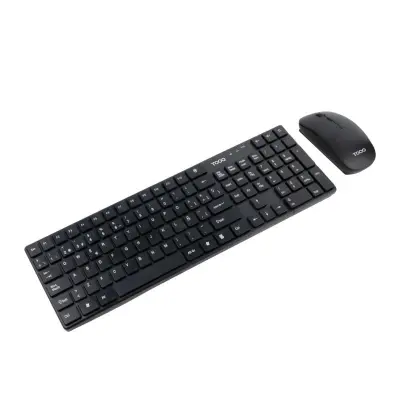TooQ Teclado Y Ratón Inalámbricos Slim, Negro