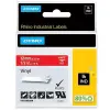 Dymo Cinta De Etiquetas Adhesiva ID1-12 Blanco Sobre Rojo 12mm x 5.5m Vinilo Rotuladora Rhino