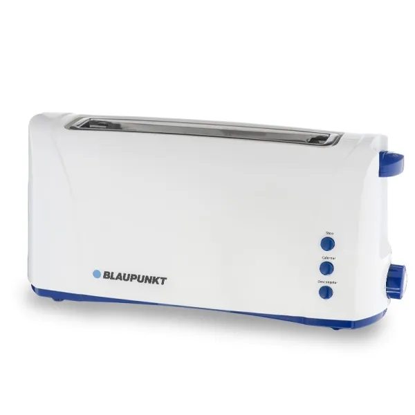 Blaupunkt Tostadora Ranura Larga 1000W - 6 Niveles de Tostado - Recalentar y Descongelar - Color Blanco