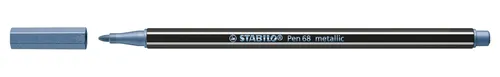 Stabilo Rotulador Pen 68 Metallic Azul Metálico Caja 10 Ud