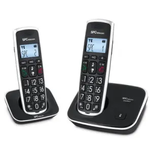 SPC 7609N Teléfono DECT Comfort Kaiser Duo Negro
