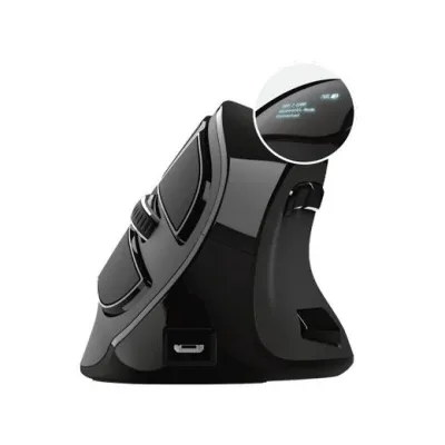 Trust Mouse Wireless Ergo Voxx Recargable Diseño Vertical 1200-2400 DPI 9 Botones