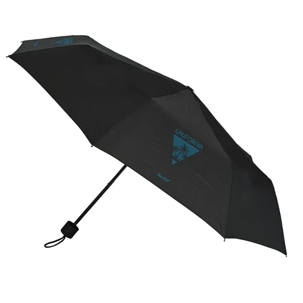 Safta Paraguas Manual 98cm 8 Paneles PVC Poliester Nervios Acero 8mm Color Negro