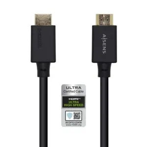 Aisens Cable HDMI V2.1 Premium Alta Velocidad HEC 8K@60Hz 48Gbps 1.5M Negro