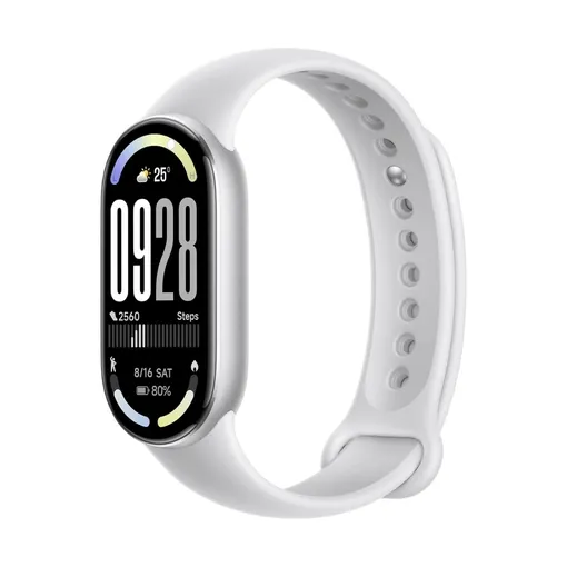 Xiaomi Smart Band 10 Mystic Rose Pulsera Inteligente - Pantalla Amoled 1.72" - 1500 Nits - Mas De 150 Modos Deportivos - Monitor Spo2 Y Ritmo Cardiaco - Resistente 5Atm - Color Plata