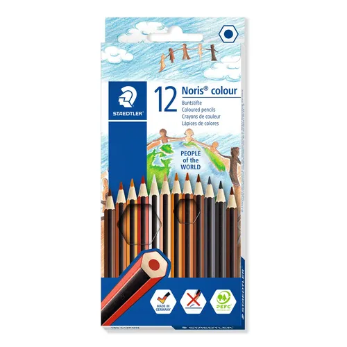Staedtler Lápices de Colores Wopex Ecológicos Tonos de Piel Estuche 12 Unidades
