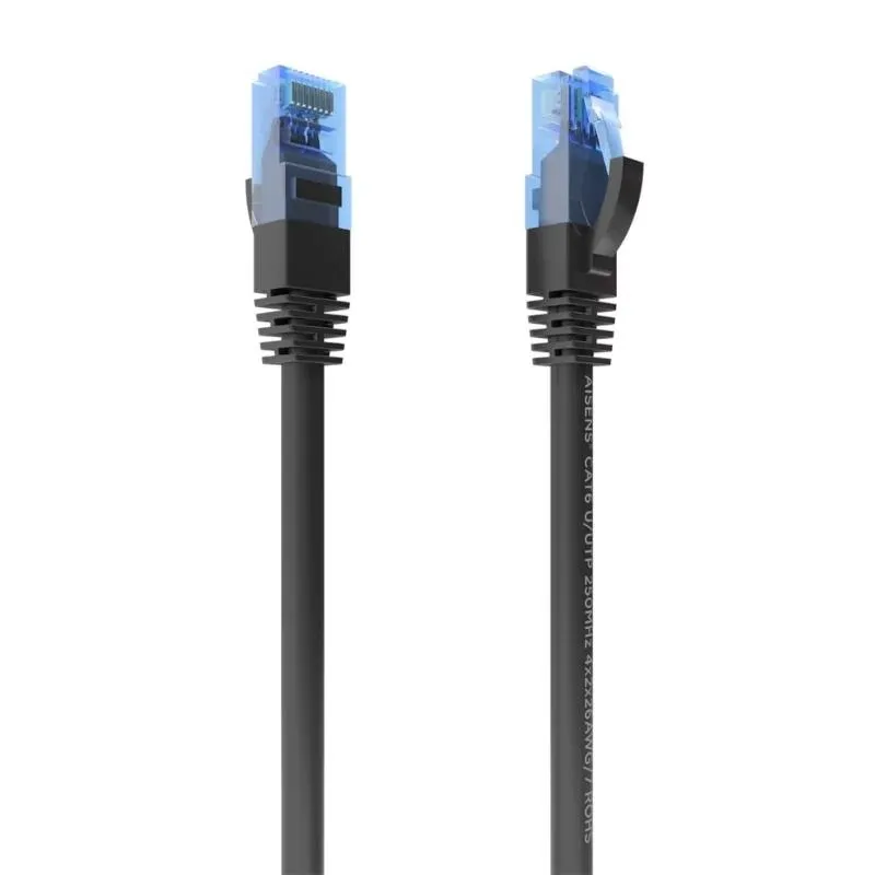 Aisens Cable Rj45 Cat.6 Utp Awg26 Cca Negro 0.75M