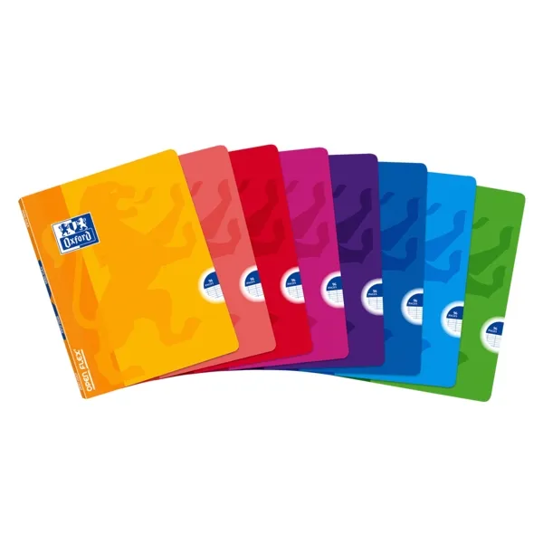Oxford School Classic Openflex Libreta Grapada A5+ 48 Hojas Pautado 3.5 Con Margen - Tapa De Plastico Translucido - Ideal Para Estudiantes - Colores Surtidos