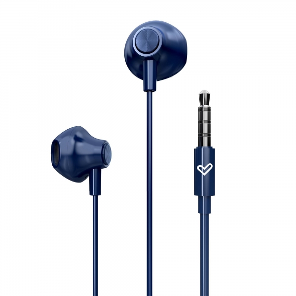 Energy Sistem Easypods Auriculares De Boton - Aislamiento Acustico - Microfono Integrado - Control De Reproduccion - Conector Jack 3.5 Mm - Cable 120 Cm - Color Azul