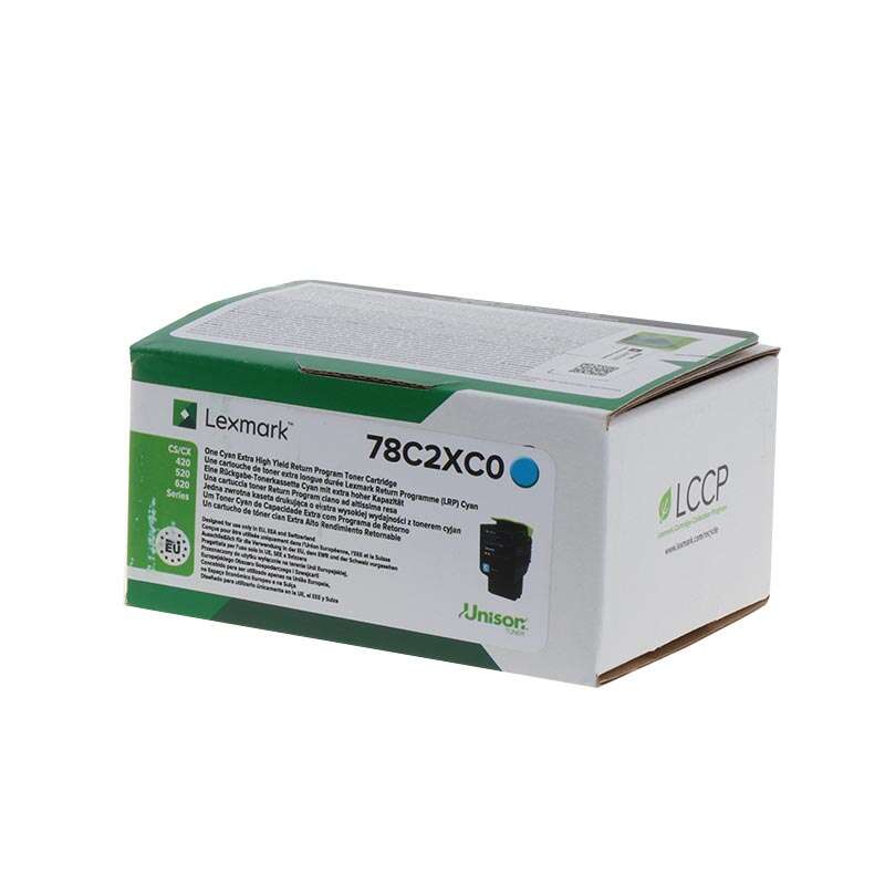 Lexmark Cs421/Cs521/Cs622/Cx421/Cx522/Cx622/Cx625 Cyan Cartucho De Toner Original - 78C2Xc0/78C2Xce