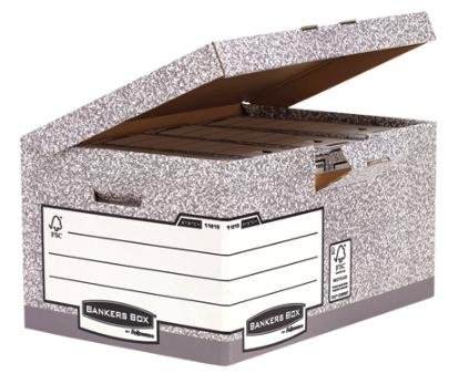 Fellowes Maxi Contenedor De Archivos Con Tapa Fija System Gris