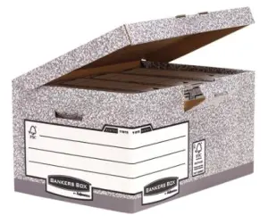 Fellowes Maxi Contenedor De Archivos Con Tapa Fija Gris