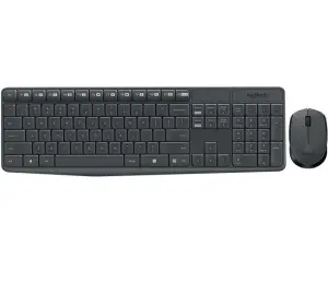 Logitech MK235 Pack Inalámbrico Teclado y Ratón 3 Botones Uso Ambidiestro Negro