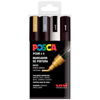 Posca Marcador  Pc-5M/4C No Permanente 1.8Mm-2.5Mm Colores Surtidos Gswb -Estuche 4U-