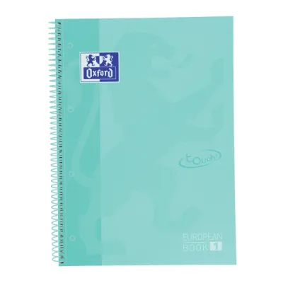 Oxford Cuaderno A4+ 80 Hojas Cuadricula 5x5mm Tapa Extradura Color Ice Mint