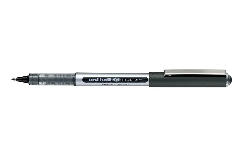Uni-Ball Eye Micro Ub-150 Boligrafo De Tinta Liquida - Punta De Bola 0.5Mm - Tinta Resistente Al Agua Y Luz - Sistema De Control De Tinta - Color Negro