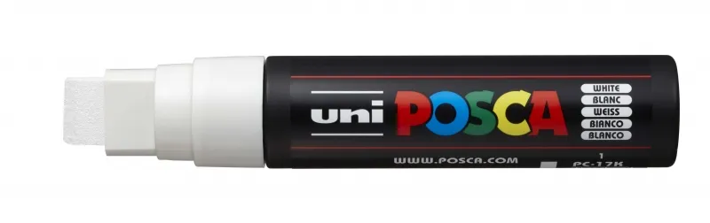 Posca Marcador PC-17K No Permanente Punta Biselada 15mm Blanco